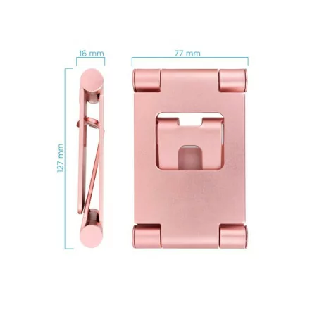 TooQ Adjustable Desk Stand - For Cell Phone / Tablet - 10" - Pink - PH-KEOPS-OCASO