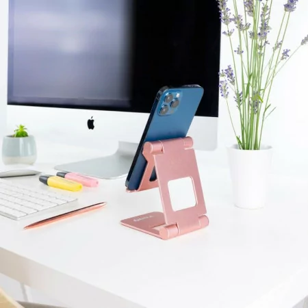 TooQ Adjustable Desk Stand - For Cell Phone / Tablet - 10" - Pink - PH-KEOPS-OCASO