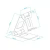 TooQ Adjustable Desk Stand - For Cell Phone / Tablet - 10" - Pink - PH-KEOPS-OCASO