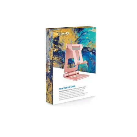 Suporte de Mesa Ajustável TooQ - P/ Telemóvel / Tablet - 10" - Rosa - PH-KEOPS-OCASO|TooQ|8433281010574