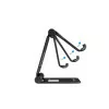 TooQ Adjustable Desk Stand - For Cell Phone / Tablet - 10" - Black - PH-KEOPS-NOCHE