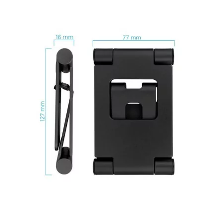 TooQ Adjustable Desk Stand - For Cell Phone / Tablet - 10" - Black - PH-KEOPS-NOCHE