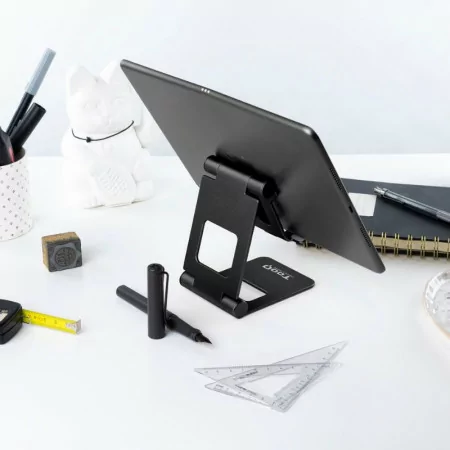 TooQ Adjustable Desk Stand - For Cell Phone / Tablet - 10" - Black - PH-KEOPS-NOCHE