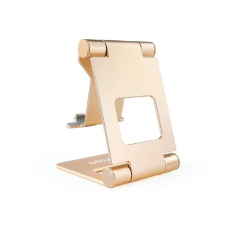 TooQ Adjustable Table Stand - For Cell Phone / Tablet - 10" - Gold - PH-KEOPS-ALBA