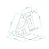 TooQ Adjustable Table Stand - For Cell Phone / Tablet - 10" - Gold - PH-KEOPS-ALBA