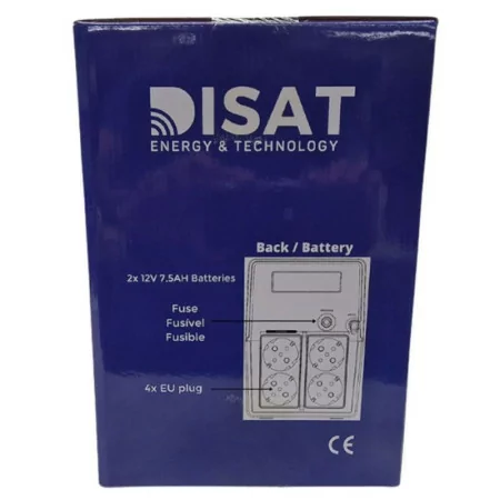UPS - 1200VA/720W 7.5AH - 4X Schuko - DISAT - DS0014|DISAT|7924410272214