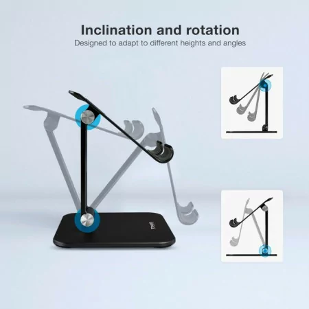 TooQ Adjustable Desk Stand - 13" - Black - PH-HERMES-NOCHE