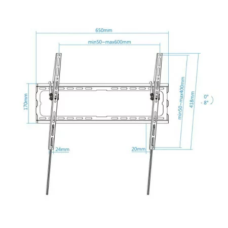 TooQ Wall Mount - For Screens - 37" / 80" - LP1081T-B