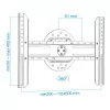 Suporte de Parede Giratório TooQ - 360º - 37" / 70" - Preto - LP3770F-R|TooQ|8433281008373