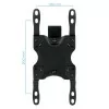 TooQ Wall Mount - For Screens - 13" / 42" - Black - LP2042TNL-B