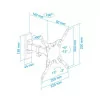 TooQ Wall Mount - For Screens - 13" / 42" - Black - LP2042TNL-B