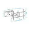 TooQ Wall Mount - For Screen - 43" / 90" - Black - LP3790TN-B
