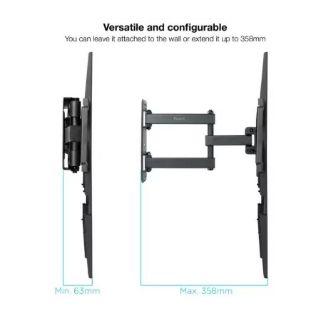 TooQ Wall Mount - For Screens - 32" / 55" - Black - LP7843TN-B
