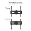 Suporte de Parede TooQ - P/ Ecrãs - 32" / 55" - Preto - LP7843TN-B|TooQ|8433281013124