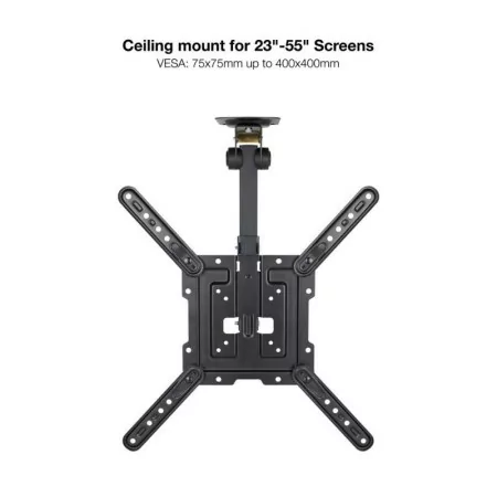 TooQ Ceiling Mount - For Screens - 23" / 55" - Black - LPCE1123TSLI-B