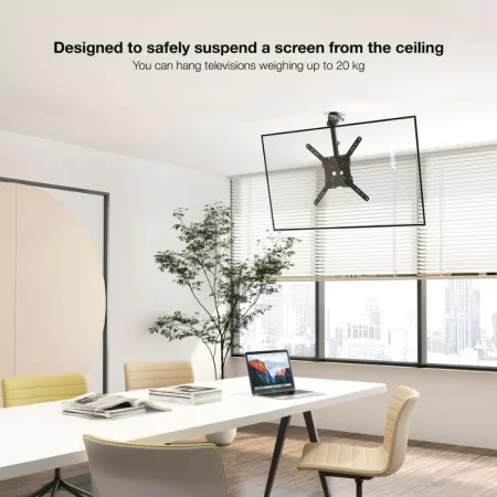 TooQ Ceiling Mount - For Screens - 23" / 55" - Black - LPCE1123TSLI-B