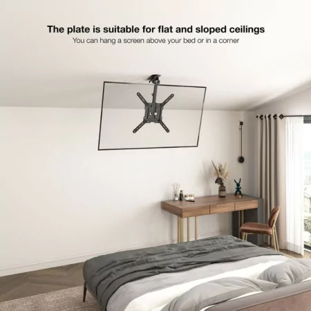 TooQ Ceiling Mount - For Screens - 23" / 55" - Black - LPCE1123TSLI-B