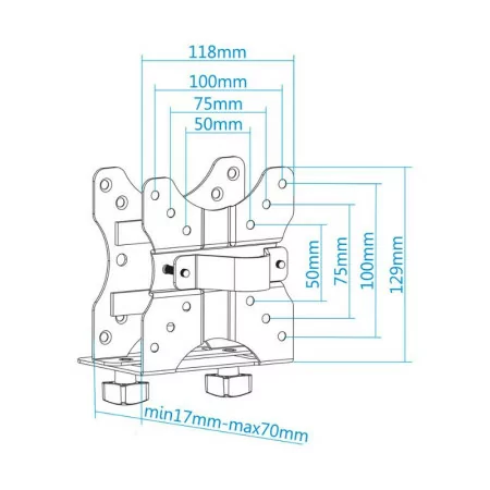 TooQ Support - For Mini PC - Black - TCCH0001-B