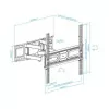 TooQ Wall Mount - For Screens - 32" / 70" - Black - LP7846TN-B