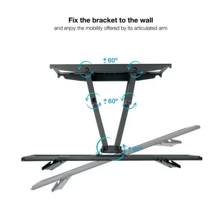 Suporte de Parede TooQ - P/ Ecrãs - 37" / 80" - Preto - LP7866TN-B|TooQ|8433281013155