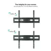 TooQ Wall Mount - For Screens - 37" / 80" - Black - LP7866TN-B