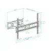 TooQ Wall Mount - For Screens - 37" / 80" - Black - LP7866TN-B
