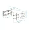 TooQ Wall Mount - For Screens - 43" / 80" - Black - LP4380XL-B