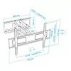 Suporte de Parede TooQ - P/ Ecrãs - 37" / 70" - Preto - LP6270TN-B|TooQ|8433281006942