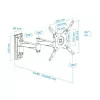 Suporte de Parede TooQ - P/ Ecrãs - 13" / 42" - Preto - LP3142TN-S|TooQ|8433281009561
