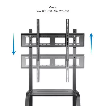 TooQ Floor Stand - W/ Wheels - For Screens - 37" / 50" - Black - FS20101M-B