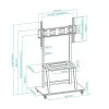 Suporte de Chão TooQ - C/ Rodas - P/ Ecrãs - 37" / 50" - Preto - FS20101M-B|TooQ|8433281013780