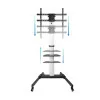 Suporte de Chão TooQ - C/ Rodas - P/ Ecrãs - 37" / 86" - Alumínio - FS1886M-B|TooQ|8433281013773