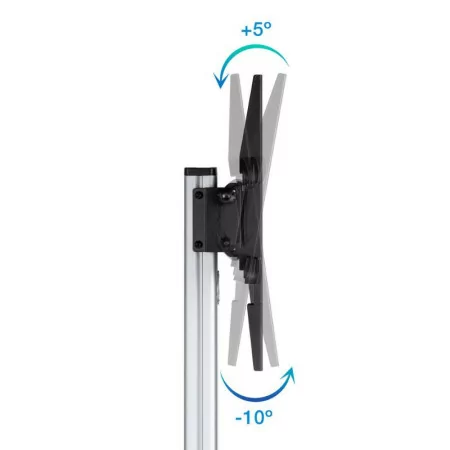 TooQ Floor Stand - W/ Wheels - For Screens - 37" / 86" - Aluminum - FS1886M-B