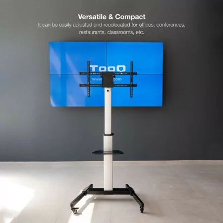 TooQ Floor Stand - W/ Wheels - For Screens - 37" / 86" - Aluminum - FS1886M-B