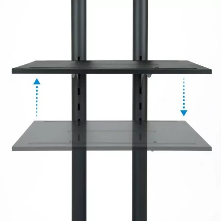 TooQ Floor Stand - W/ Wheels - For Screens - 37" / 70" - Black - FS1470M-B