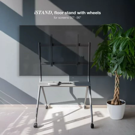 TooQ Floor Stand - With Wheels - For Screens - 50" / 86" - Gray - FS20205M-B