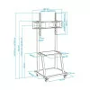Suporte de Chão TooQ - C/ Rodas - P/ Ecrãs - 37" / 100" - Preto - FS20100M-B|TooQ|8433281008427