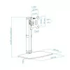 TooQ Table Stand - For Screens - 17" - 27" - White - DB1127TN-W