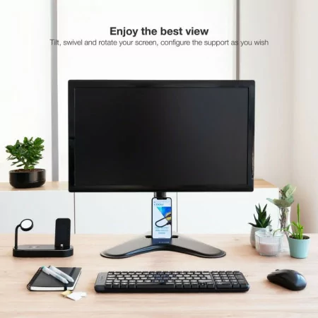 TooQ Table Stand - For Screen - 17" / 32" - Black - DB1701TN-B