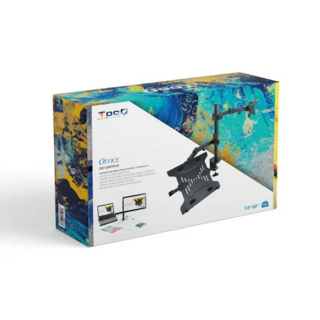 TooQ Desktop Stand - For Screen + Laptop - 13" / 32" - Black - DB1200TN-B