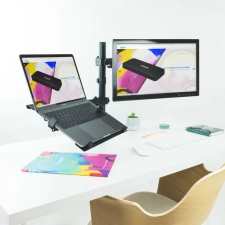 TooQ Desktop Stand - For Screen + Laptop - 13" / 32" - Black - DB1200TN-B