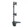 TooQ Table Stand - For 2 Screens - 17" / 32" - Black - DB1703TNV-B