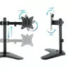 TooQ Table Stand - For 2 Screens - 17" / 32" - Black - DB1702TN-B