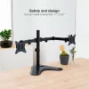 TooQ Table Stand - For 2 Screens - 17" / 32" - Black - DB1702TN-B