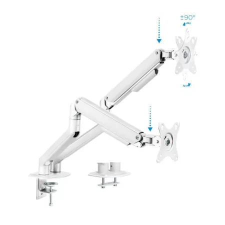 TooQ Table Stand - For 2 Screens - 17" / 32" - DB4132TNR-W