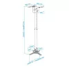 TooQ Ceiling Bracket - For Projectors - Black - PJ3030TN-B