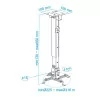 TooQ Ceiling Bracket - For Projectors - White - PJ2012T-W