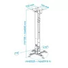 TooQ Ceiling Bracket - For Projectors - Black - PJ2012T-B