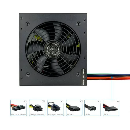 TooQ Power Supply - Ecopower II - ATX 550W - TQEP-550SP