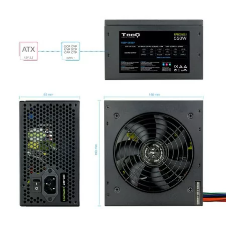 TooQ Power Supply - Ecopower II - ATX 550W - TQEP-550SP